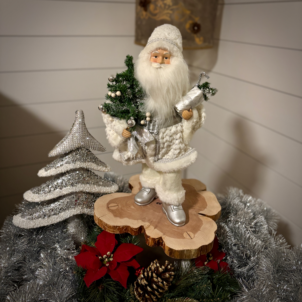 Santa On A Clover Stool Picture santa-on-a-clover-stool
